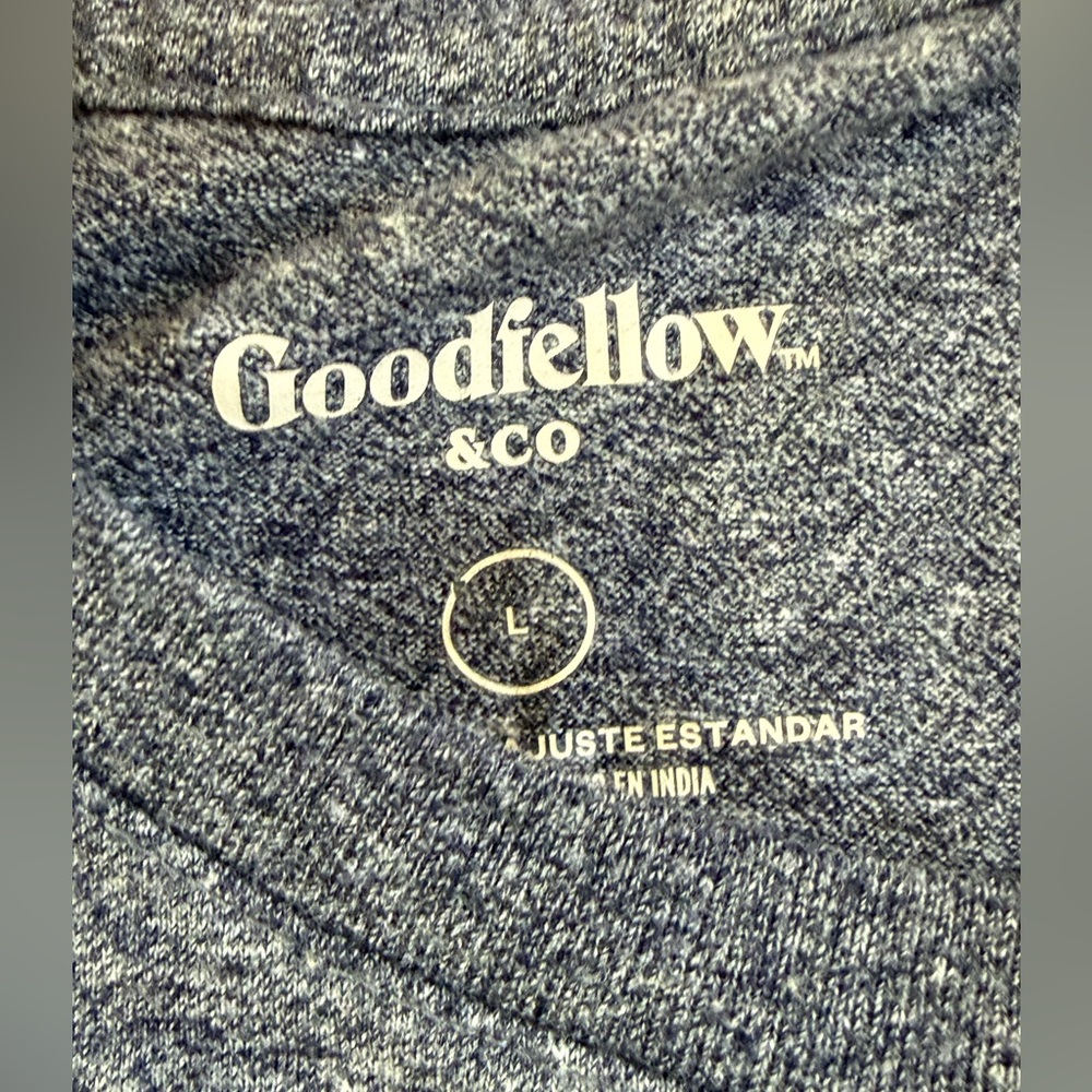 Goodfellow & Co Charcoal Tee with Red and White Stripes - Picture 3 of 5
